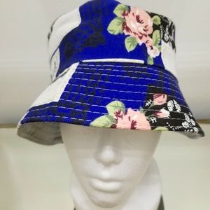 Navy Flower with Eiffel Tower Bucket Hat.